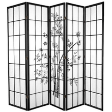 5 Panel Zen Garden Room Divider Screen